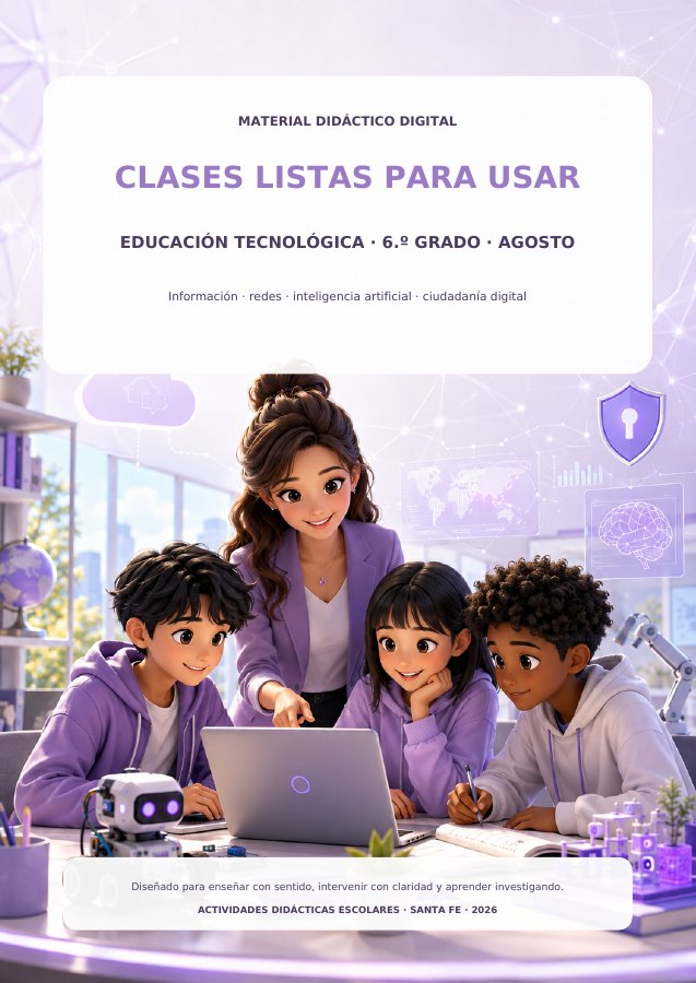 Portada real de Clases listas de agosto · 6.º grado
