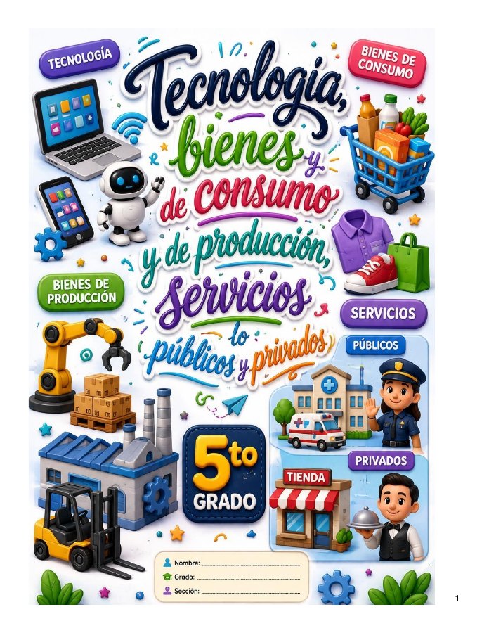 Portada real de Bienes de consumo, producción y servicios · 5.º
