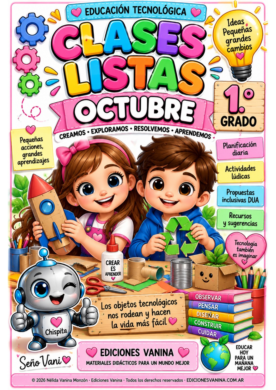 Portada de Clases listas de octubre · 1.º grado