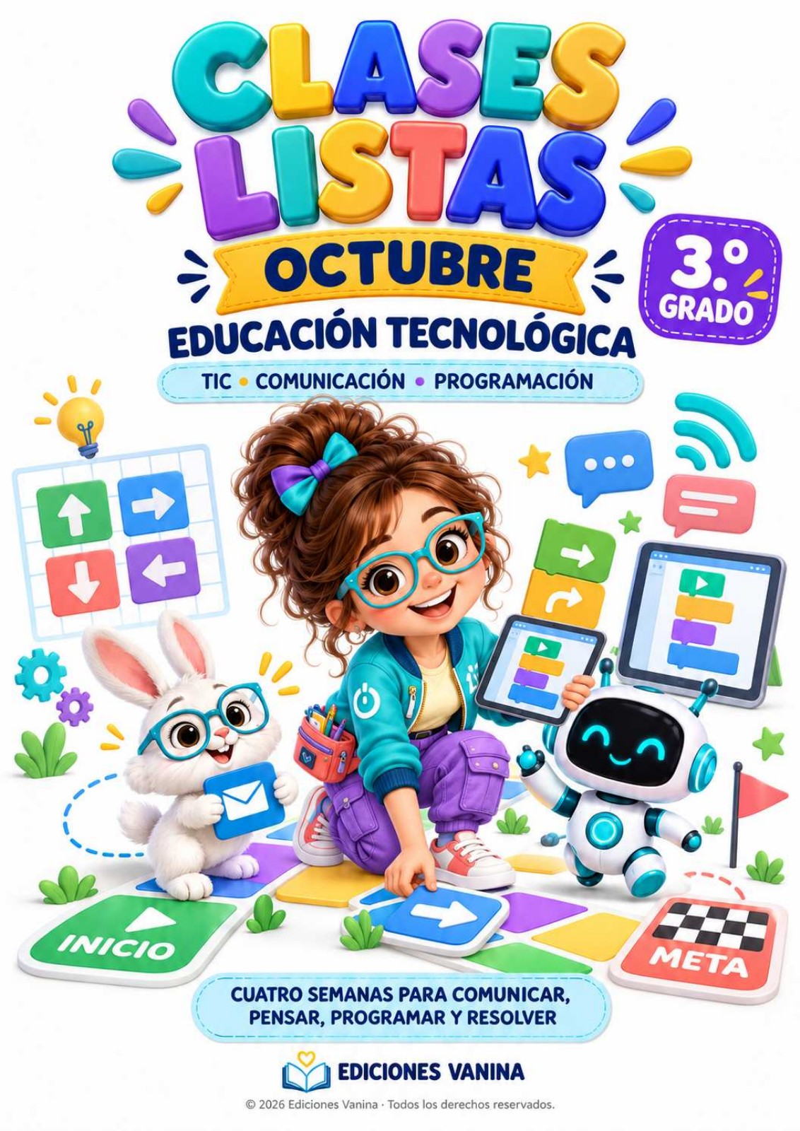 Portada de Clases listas de octubre · 3.º grado