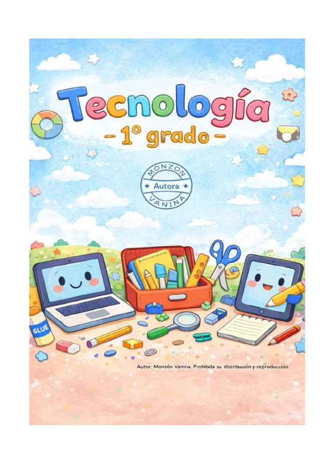 Portada real de Manual anual de Educación Tecnológica · 1.º grado
