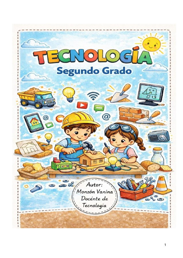Portada real de Manual anual de Educación Tecnológica · 2.º grado