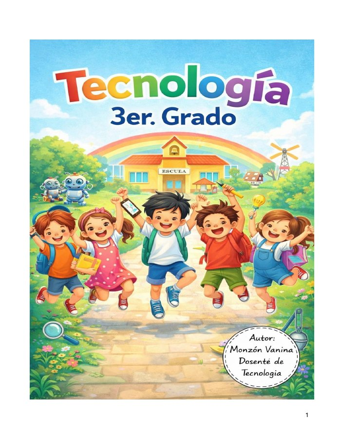 Portada real de Manual anual de Educación Tecnológica · 3.º grado