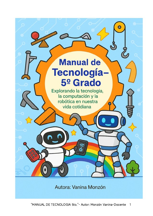 Portada real de Manual anual de Educación Tecnológica · 5.º grado