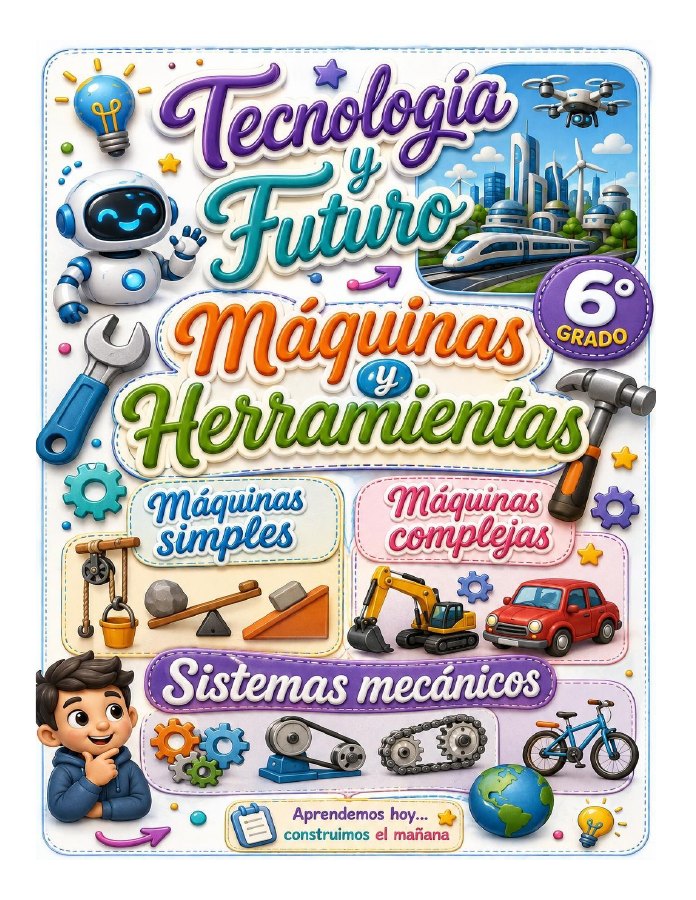 Portada real de Máquinas, herramientas y energía · 6.º