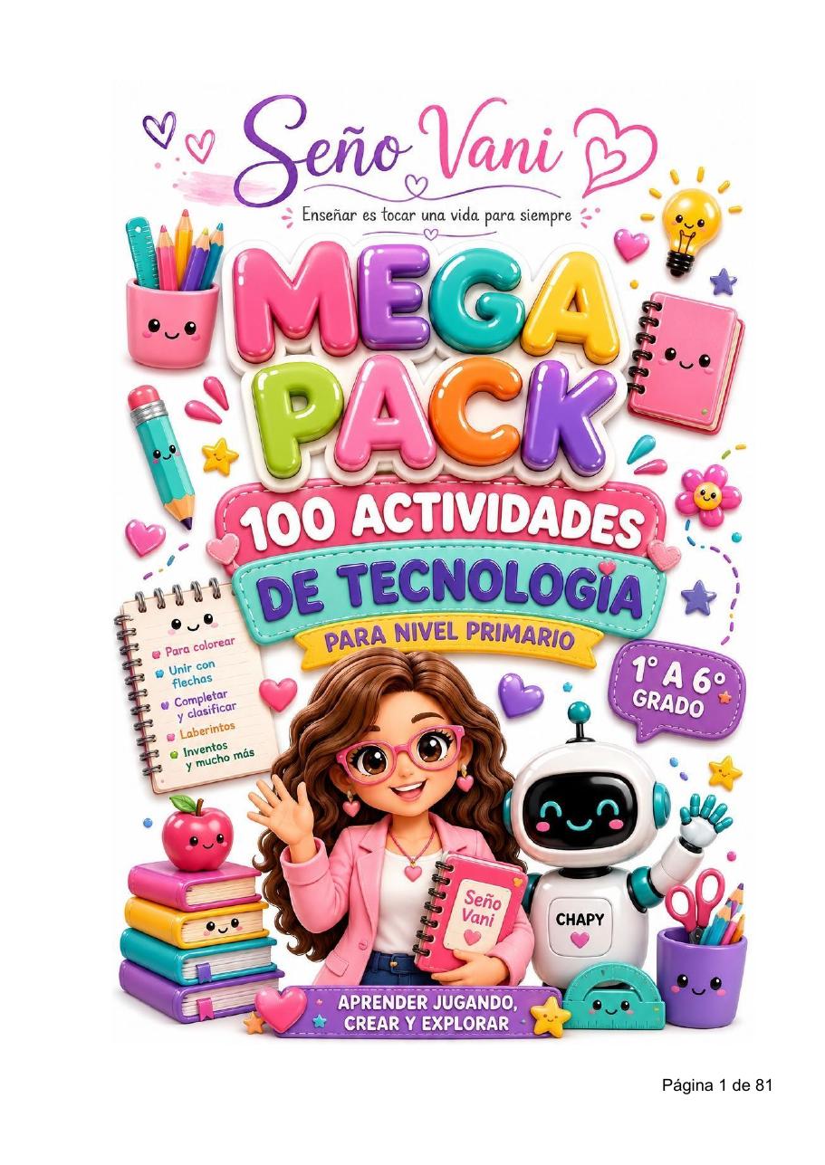Portada real de Mega Pack · 100 actividades de Tecnología